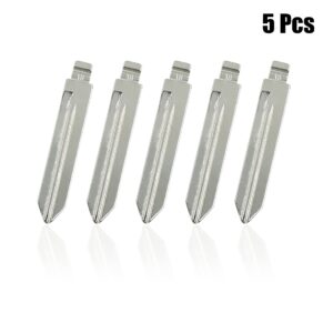 X AUTOHAUX 5 Pcs Metal Car Flip Remote Folding Key Blank Blade Replacement Uncut Silver Tone for Ford for Mercury