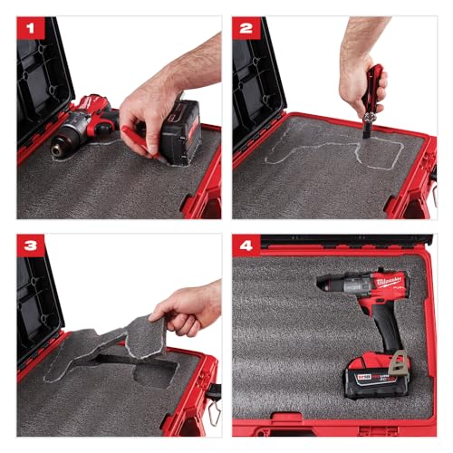 Milwaukee 48-22-8450 PACKOUT Tool Case with Foam Customizable Insert