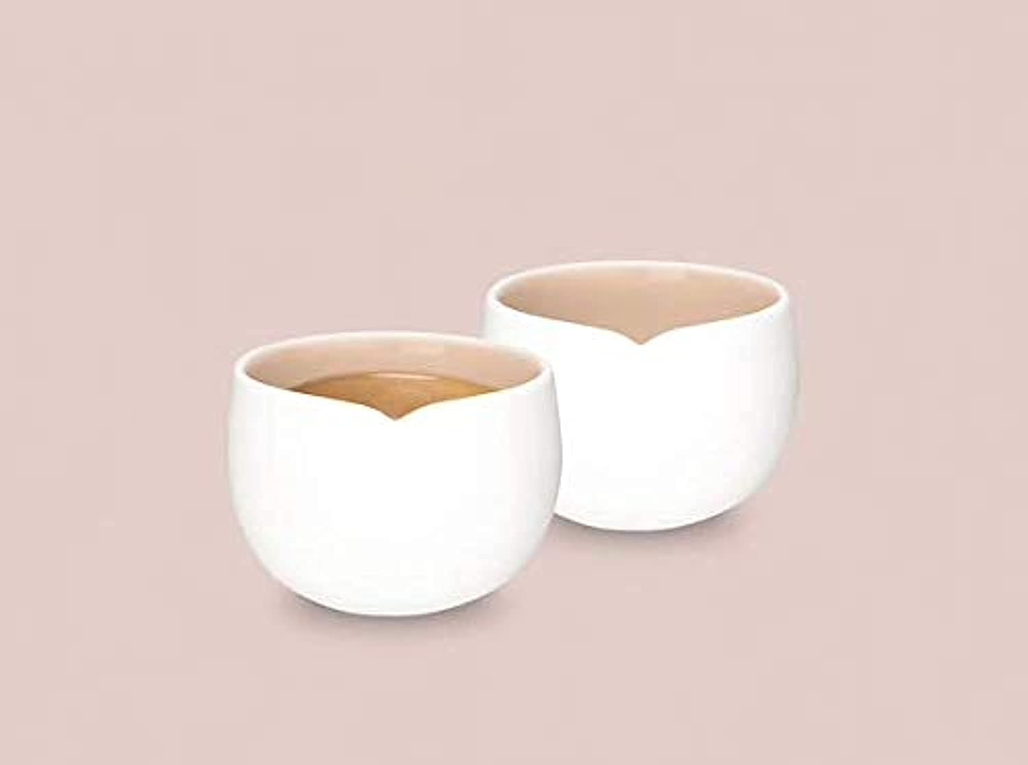 Nespresso Origin Collection 2 Espresso Coffee Cups Set, White Porcelain, New
