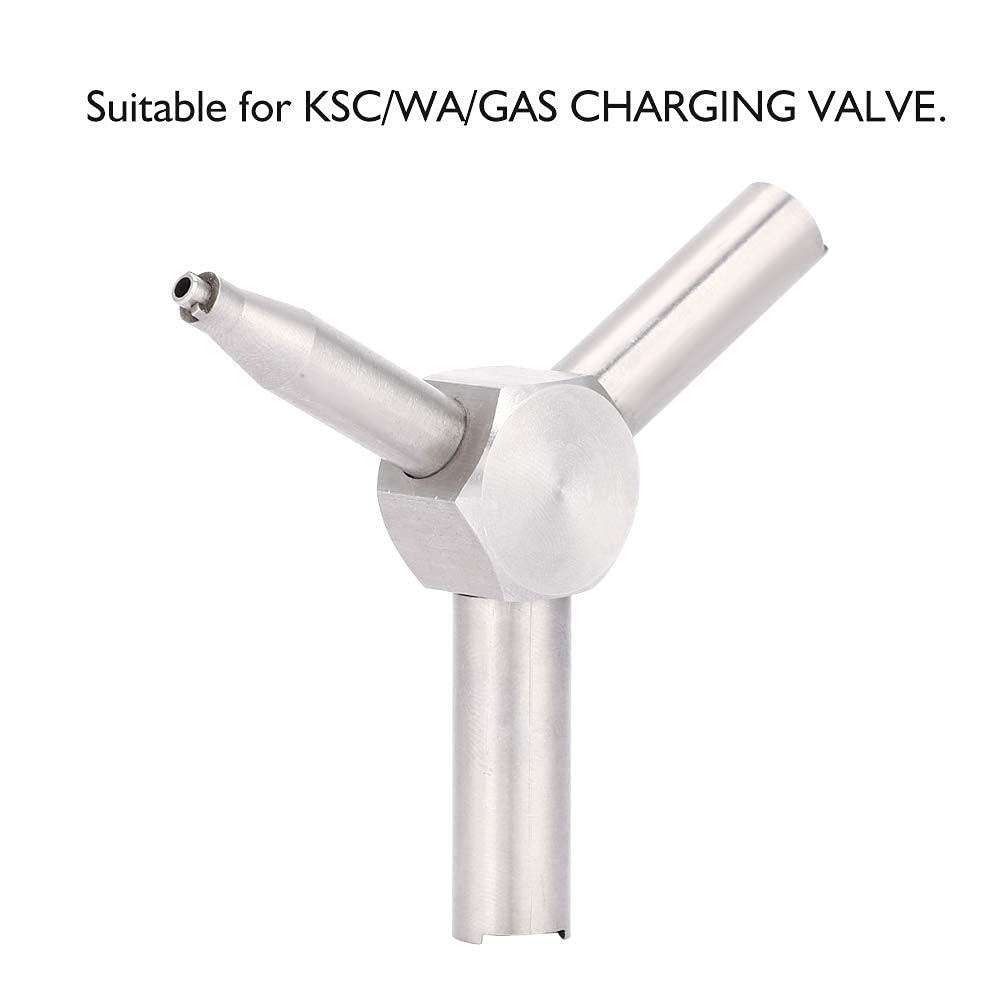 Jadeshay Element Valve Key, Airsoft KSC WA Gas Magazine Charging Valve Removal Tool, Stainless Steel, Smooth Handling, Universal Compatibility & Easy Maintenance