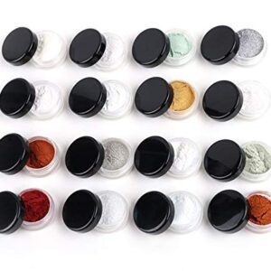 Tosnail 120 Pieces 3 Gram Clear Plastic Jars with Black Lids Round Storage Containers Lip Balm Containers Beads Organizer