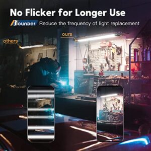 Bbounder 10 Pack Linkable LED Utility Shop Light, 4 FT, 48 Inch Fixture for Garage, 40W Equivalent 250W, 5000K Daylight, Surface + Suspension Mount, Florescent Light Fixture Replacement, Black