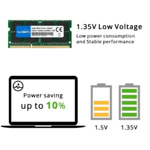 TECMIYO Ram 16GB Kit (2x8GB) DDR3L-1600 SODIMM (PC3-12800S), DDR3 RAM 16GB PC3L 12800 2Rx8 1.35V/1.5V CL11 Non-ECC Unbuffered 204-Pin Notebook Laptop RAM Memory Upgrade Kit