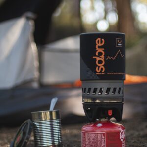 Primal Ridge Sabre Portable Solo 900ml Backpacking Stove. Butane/Propane Gas Jet Burner/Boiler. Camp Cooking and to Boil. A must-have Camping Cookware, camping pot set or camping accessories,