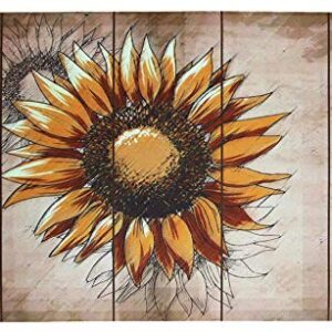 Welcome Doormat, Entrance Mat Floor Mat Rug for Indoor Outdoor Front Door with Non-Slip Rubber Backing, Printing Door Mat with Sunflower Pattern, 17''WX29''L (Sunflower-3)