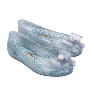 mini melissa Sweet Love + Disney Princess Ballet Flats for Kids, Elsa, 1