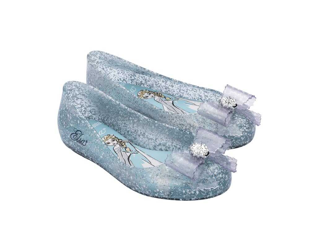 mini melissa Sweet Love + Disney Princess Ballet Flats for Kids, Elsa, 1