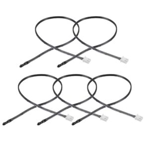 uxcell 5 Pcs 5K NTC Thermistor Probe 15.7 Inch Epoxy Sensitive Temperature Temp Sensor for Air Conditioner