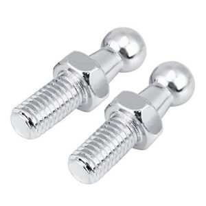 acouto m8 ball stud bolt 2pcs car ball stud bolt iron for gas lift support struts ball ended bonnet fittings hardware