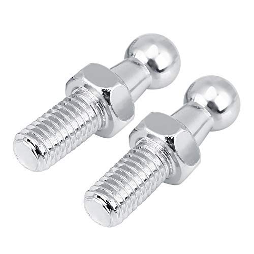 Acouto M8 Ball Stud Bolt 2pcs Car Ball Stud Bolt Iron for Gas Lift Support Struts Ball Ended Bonnet Fittings Hardware