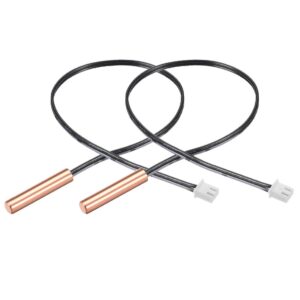 uxcell 2 pcs 20k ntc thermistor probe 15.7 inch copper sensitive temperature temp sensor for air conditioner