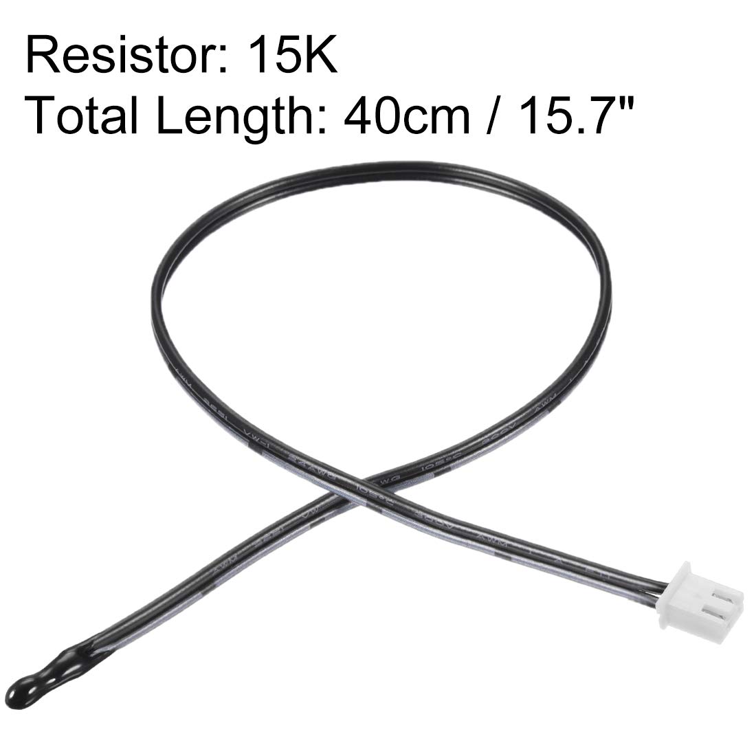 uxcell 5 Pcs 15K NTC Thermistor Probe 15.7 Inch Epoxy Sensitive Temperature Temp Sensor for Air Conditioner