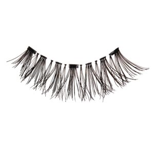 KISS Magnetic Lash 02, Synthetic False Eyelashes with Magnets Under and Over Your Upper Lashes, No Glue Needed, Lightweight, Reusable, Contact Lens Friendly, Cruelty Free, with Lash Applicator, 1 Pair