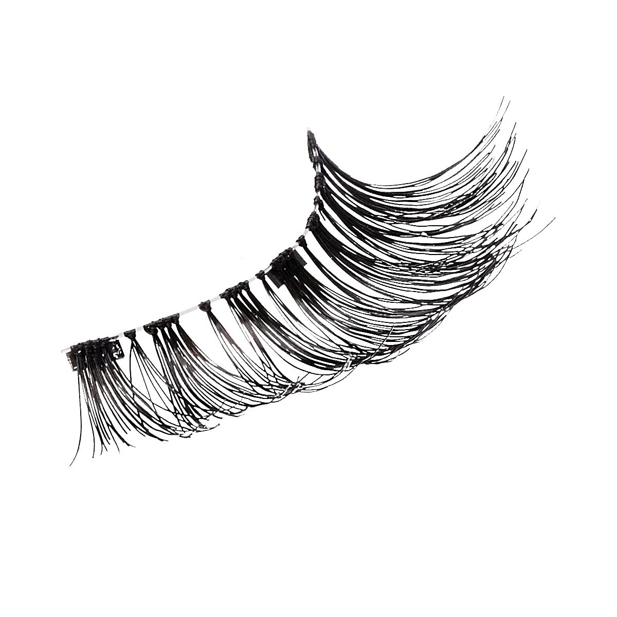 KISS Magnetic Lash 02, Synthetic False Eyelashes with Magnets Under and Over Your Upper Lashes, No Glue Needed, Lightweight, Reusable, Contact Lens Friendly, Cruelty Free, with Lash Applicator, 1 Pair