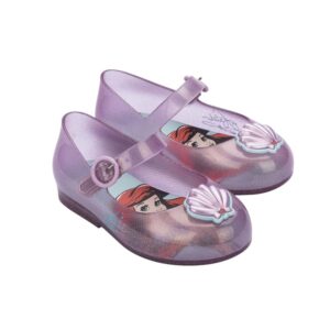 mini melissa Sweet Love + Disney Princess Mary Jane Flats for Kids, Little Mermaid, 11