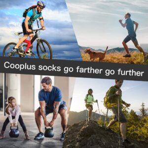 COOPLUS Mens Ankle Socks Athletic Cushioned Breathable Low Cut Tab With Arch Support - 6 Pairs