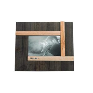 Foreside Home & Garden Dark Wood Dad and Me 4 x 6 inch Wood Picture Frame