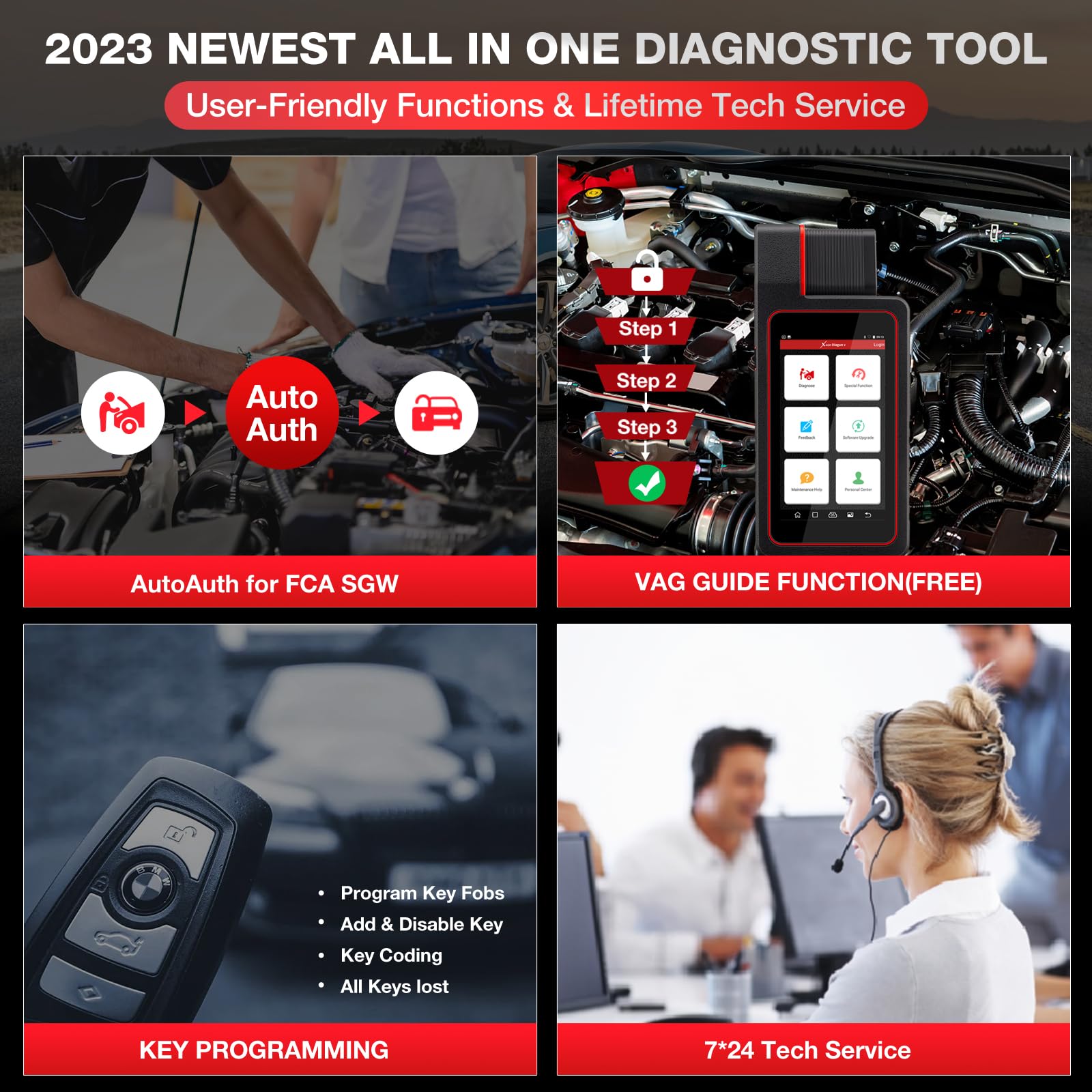 2024 Upgrade LAUNCH X431 Diagun V Bi-Directional Scan Tool,Full System Automotive Diagnostic Scanner with 35+ Reset Function,ECU Coding, Active Test, FCA AutoAuth,2-Year Free Update