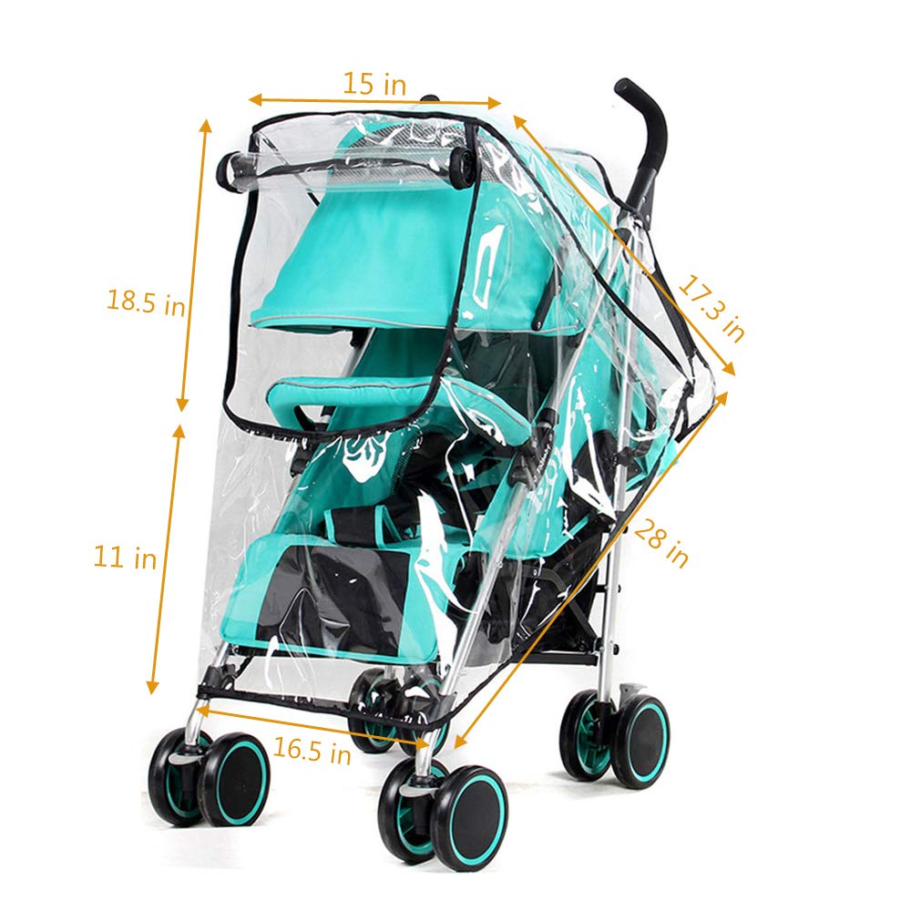 TraderPlus Universal Baby Stroller Rain Cover Umbrella Weather Shield, Windproof Protection