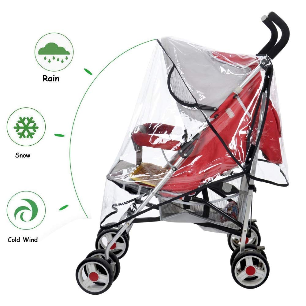 TraderPlus Universal Baby Stroller Rain Cover Umbrella Weather Shield, Windproof Protection