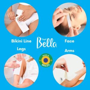 Depil Bella Non-Woven Cloth Waxing Strips | 100% Natural Fiber | For Hair Removal at Home and Professional Use (100 Strips)