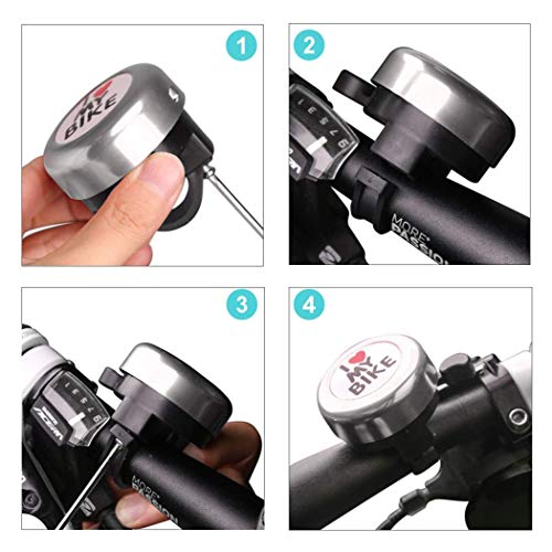 Ktdzone I Like My Bike Bell - Bicycle Bell - Loud Aluminum Bike Horn Ring Mini Bike Accessories for Adults Men Women Kids Bikes Red 1PC