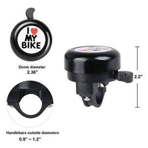 Ktdzone I Like My Bike Bell - Bicycle Bell - Loud Aluminum Bike Horn Ring Mini Bike Accessories for Adults Men Women Kids Bikes Red 1PC