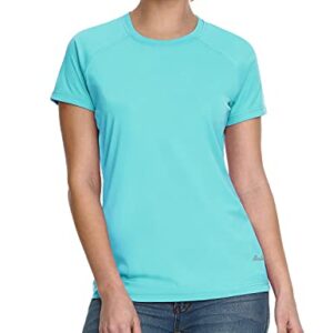 BALEAF Women's UPF 50+ UV Protection Shirts Short Sleeve T-Shirts SPF Sun Shirts Quick Dry Outdoor Performance Tops Blue Size S