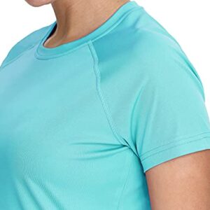 BALEAF Women's UPF 50+ UV Protection Shirts Short Sleeve T-Shirts SPF Sun Shirts Quick Dry Outdoor Performance Tops Blue Size S