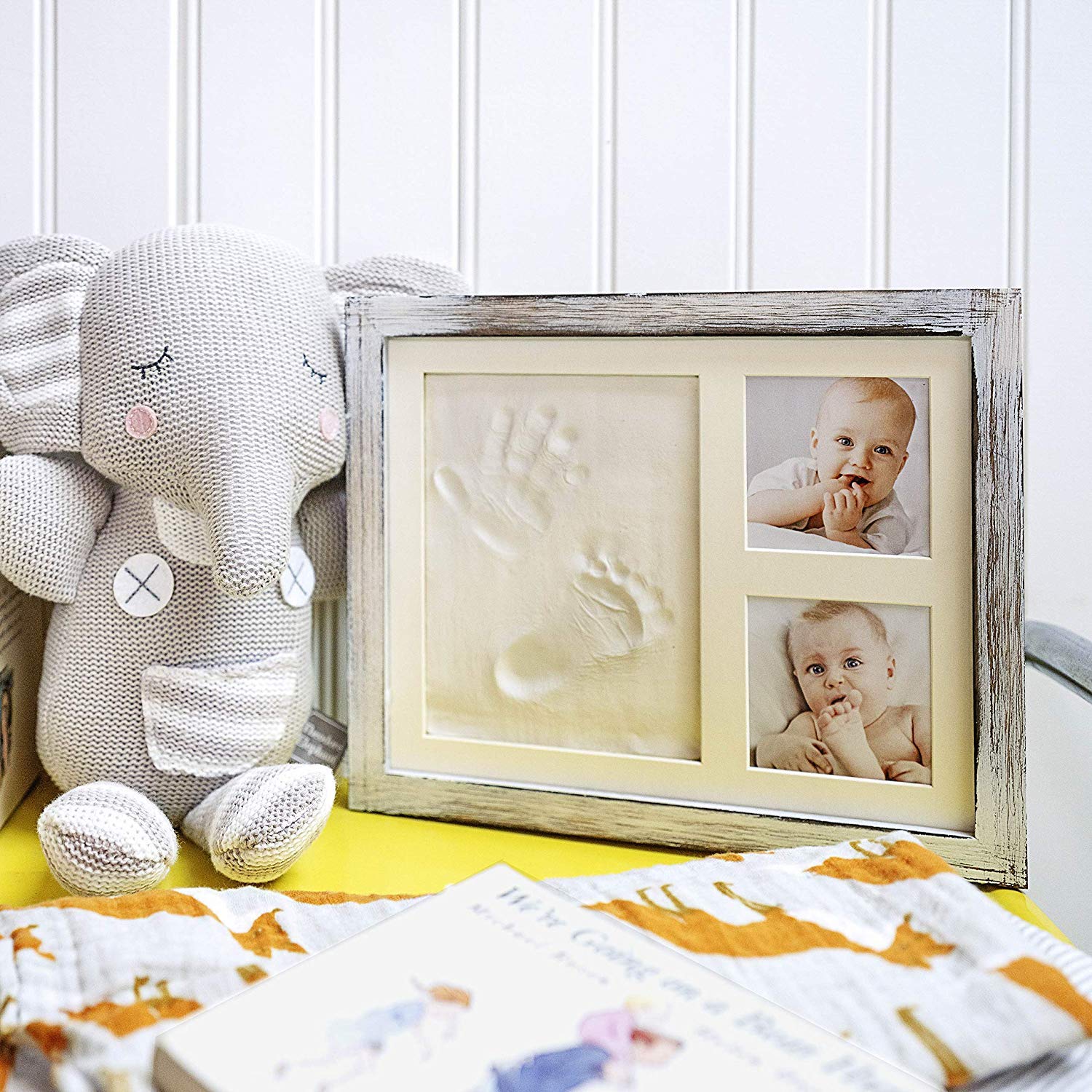 MAINEVENT Baby Footprint Kit and Handprint Kit, 3 Month Old Baby Must Have, New Baby Hand Foot Print Kit Baby Keepsake Gift Baby Feet Print Baby Frame Baby Hand Footprint Frame Baby Handprint Kit