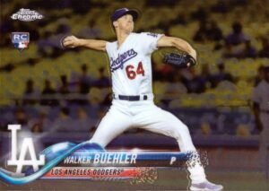 2018 topps chrome baseball #71 walker buehler rookie card