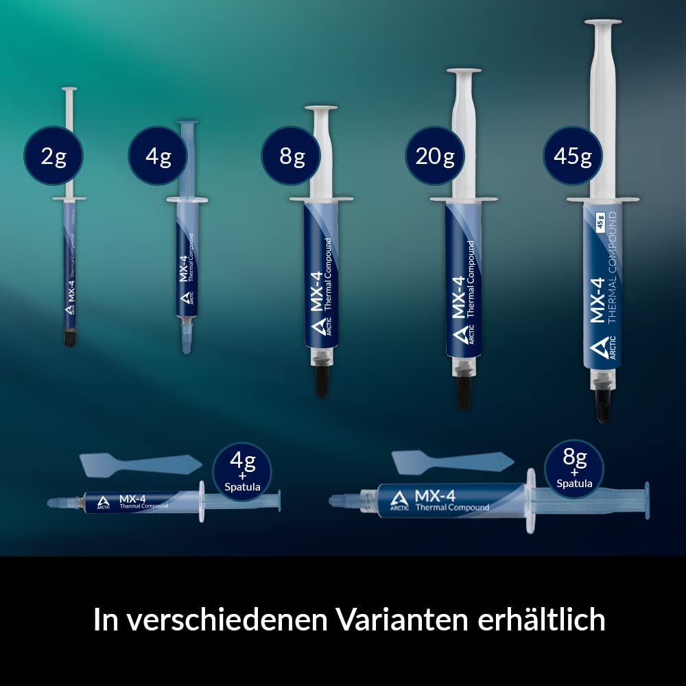 ARCTIC MX-4 (45 g) - Premium Performance Thermal Paste for All Processors (CPU, GPU - PC), Very high Thermal Conductivity, Long Durability, Safe Application, Non-Conductive, CPU Thermal Paste