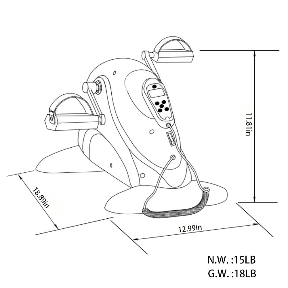 Passive Stroke Training Pedal Exercise Bike Upper Lower Limbs Physiotherapy Rehabilitation Leg Hand Cycle Therapy Equipment for Handicapped&Disabled Epilepsy Paralysis Hemiplegia Cerebral