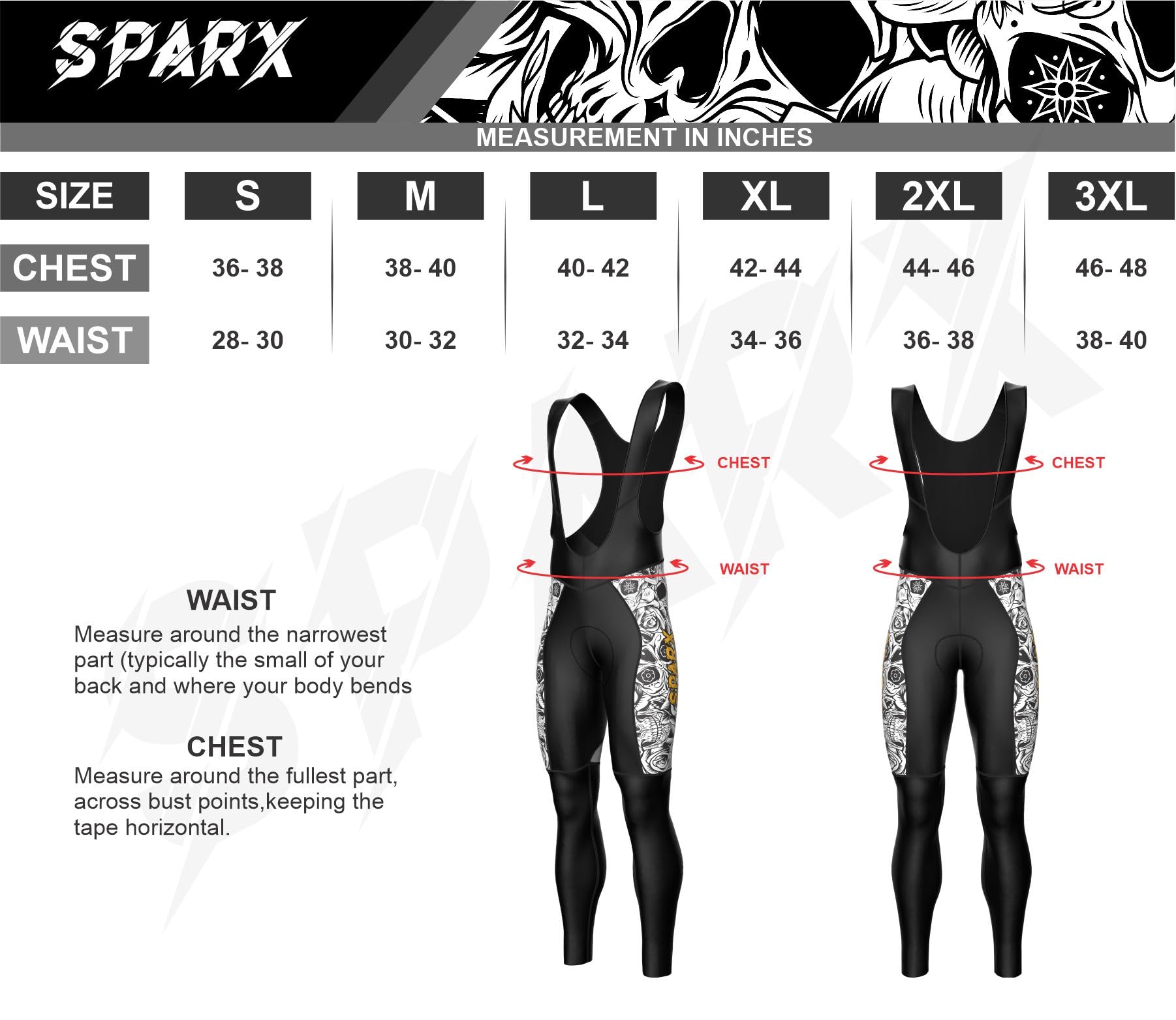 Sparx Men Winter Cycling Thermal Roubaix Bib Tights Padded Bib Pants High Viz Bike Leggings (Red, M)