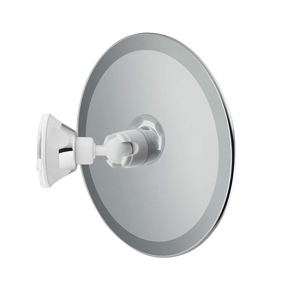 MENGCORE 173mm 360 Degree Rotating Round Fogless Shaving Mirror Bathroom Shower Mirror with Locking Suction Anti-Fog Decorative Mirror