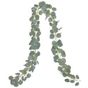 DearHouse Artificial Eucalyptus Garland Faux Silk Eucalyptus Leaves Vines Handmade Garland Greenery Wedding Backdrop Arch Wall Decor