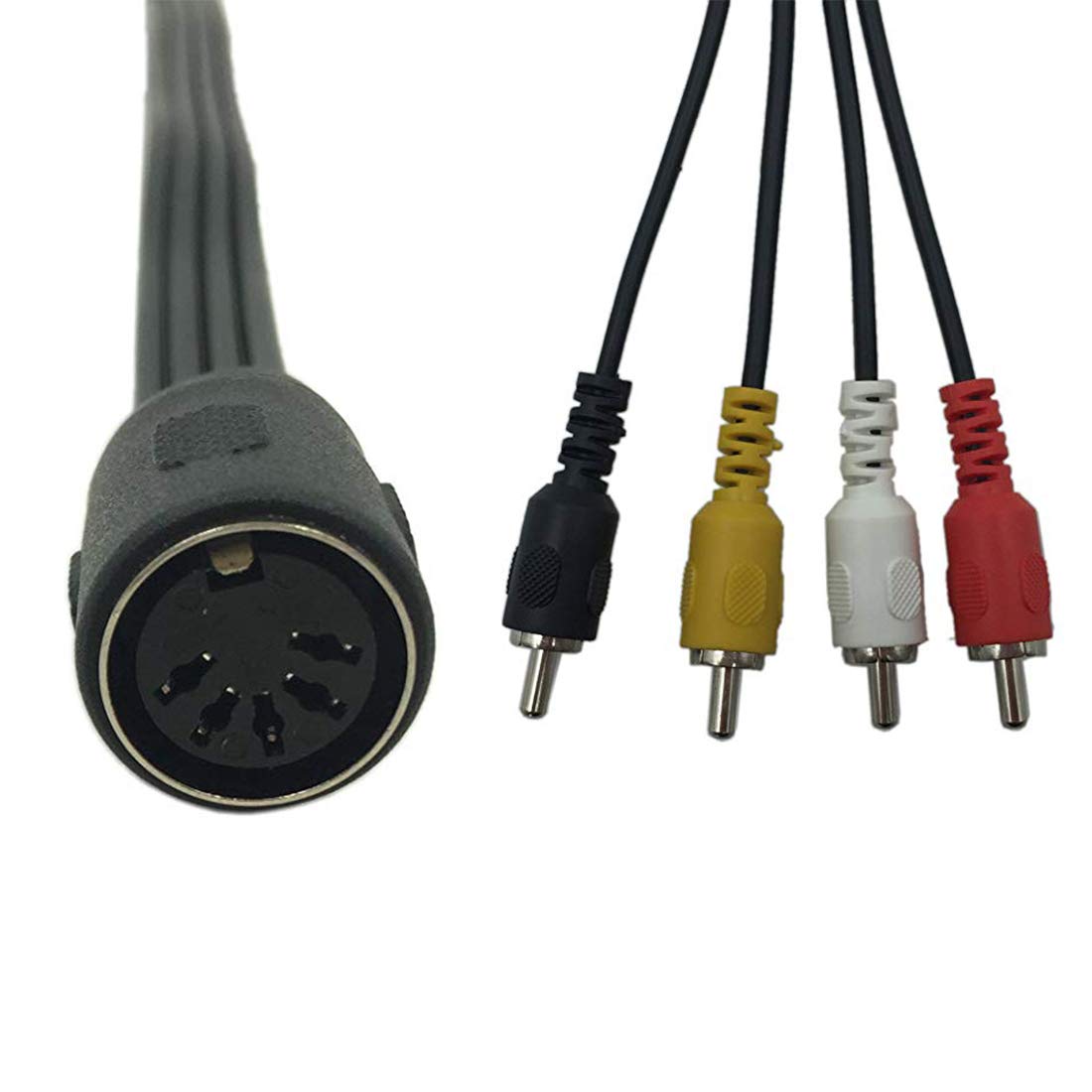5 Pin Din Female to 4 RCA Male Professional Grade Audio Cable for Bang & Olufsen, Naim, Quad.Stereo Systems (0.3m/1ft)