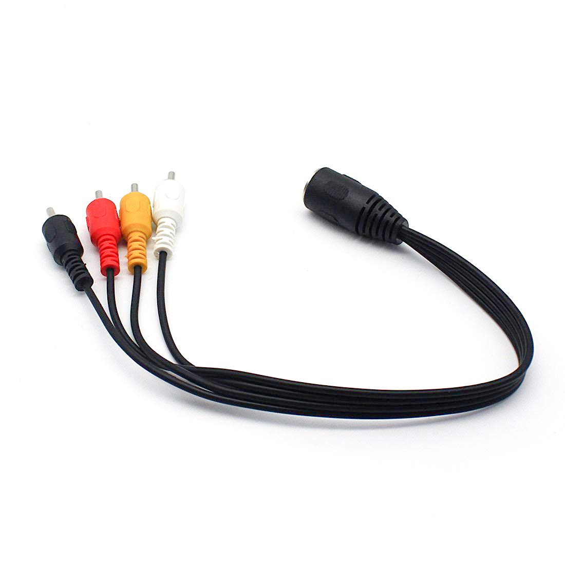 5 Pin Din Female to 4 RCA Male Professional Grade Audio Cable for Bang & Olufsen, Naim, Quad.Stereo Systems (0.3m/1ft)