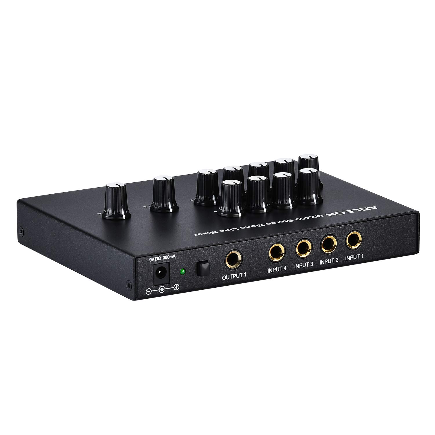 ANLEON MX400 Low-Noise 4-Channel Mono Line Mixer for guitars bass keyboards mix and 5-Channel Stereo Mixer