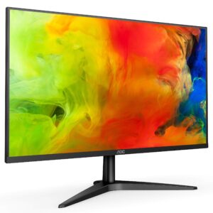 AOC 24B1H 23.6in Full HD 1920x1080 Monitor, 3-Sided Frameless, VA, HDMI/VGA, Flicker-Free (Renewed)