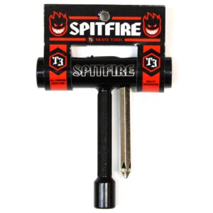 spitfire black-silver t3 skateboard tool (default, black)