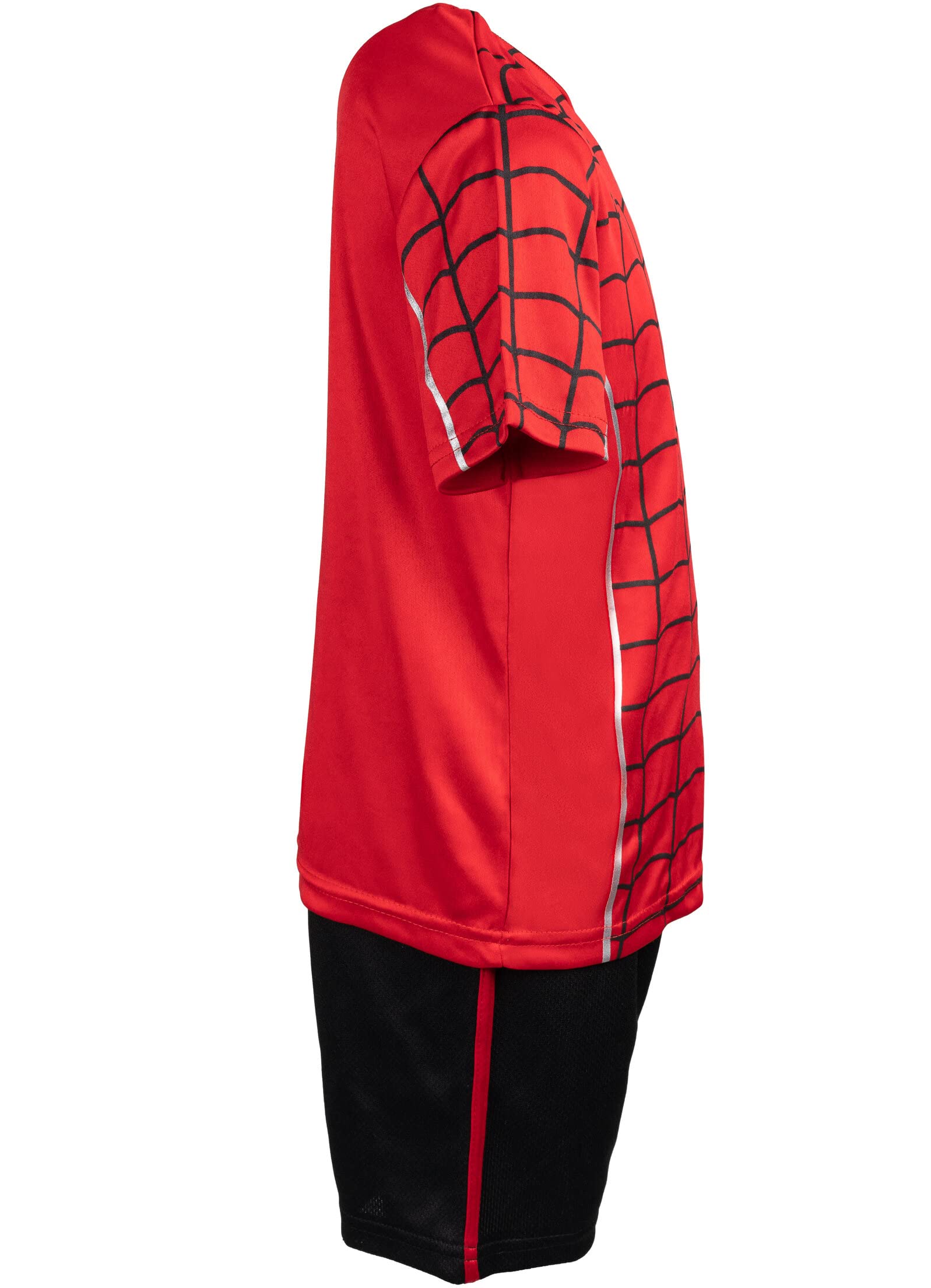 Marvel Spider-Man Little Boys Athletic Pullover T-Shirt Mesh Shorts Outfit Set 5