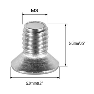 XJS Computer PC Case 2.5-inch HDD M3x5mm Flat Phillips Head Hard Drive Screw 100pcs