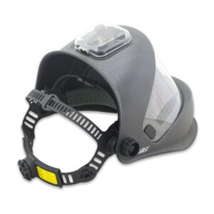 TGR Panoramic 180 View Solar Powered Auto Darkening Welding Helmet - True Color (MATTE CARBON FIBER)