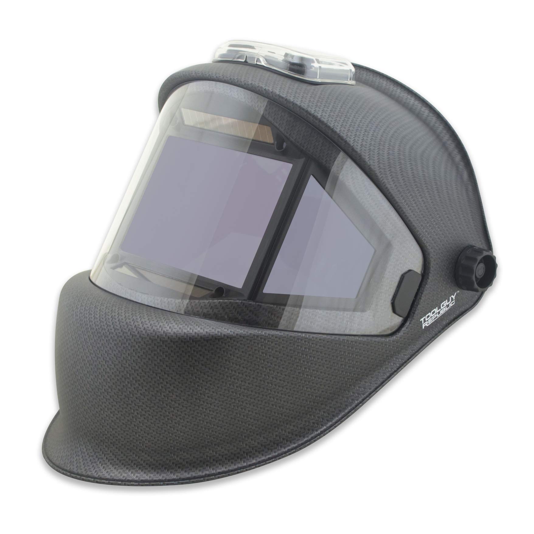TGR Panoramic 180 View Solar Powered Auto Darkening Welding Helmet - True Color (MATTE CARBON FIBER)