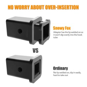 SnowyFox Heavy Duty Hitch Receiver Reducer 2-1/2 (Class V) to 2 inches (Class III and IV) Hitch Adapter Convertor Towing Mount Sleeve Extender for Bike Rack Cargo Carrier