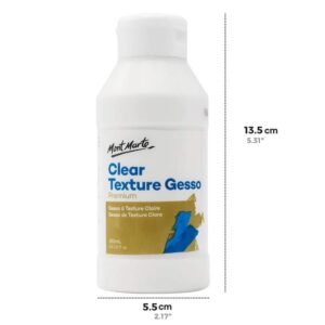 Mont Marte Premium Clear Texture Gesso Acrylic Medium 8.45oz (250ml)