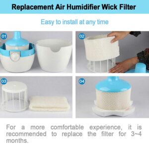 HIFROM Replace Air Humidifier Wick Filter for Philips HU4801/02/03 HU4102 HU4801 HU4803 HU4811 HU4813 Humidifier Parts Accessory (8pcs)