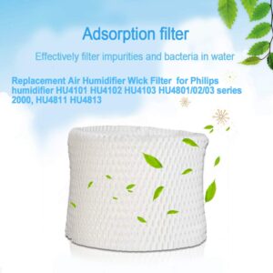 HIFROM Replace Air Humidifier Wick Filter for Philips HU4801/02/03 HU4102 HU4801 HU4803 HU4811 HU4813 Humidifier Parts Accessory (8pcs)