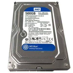 Western Digital 500GB SATA 3.5 Hard Drive - WD5000AAKX-60U6AA0 (Renewed)